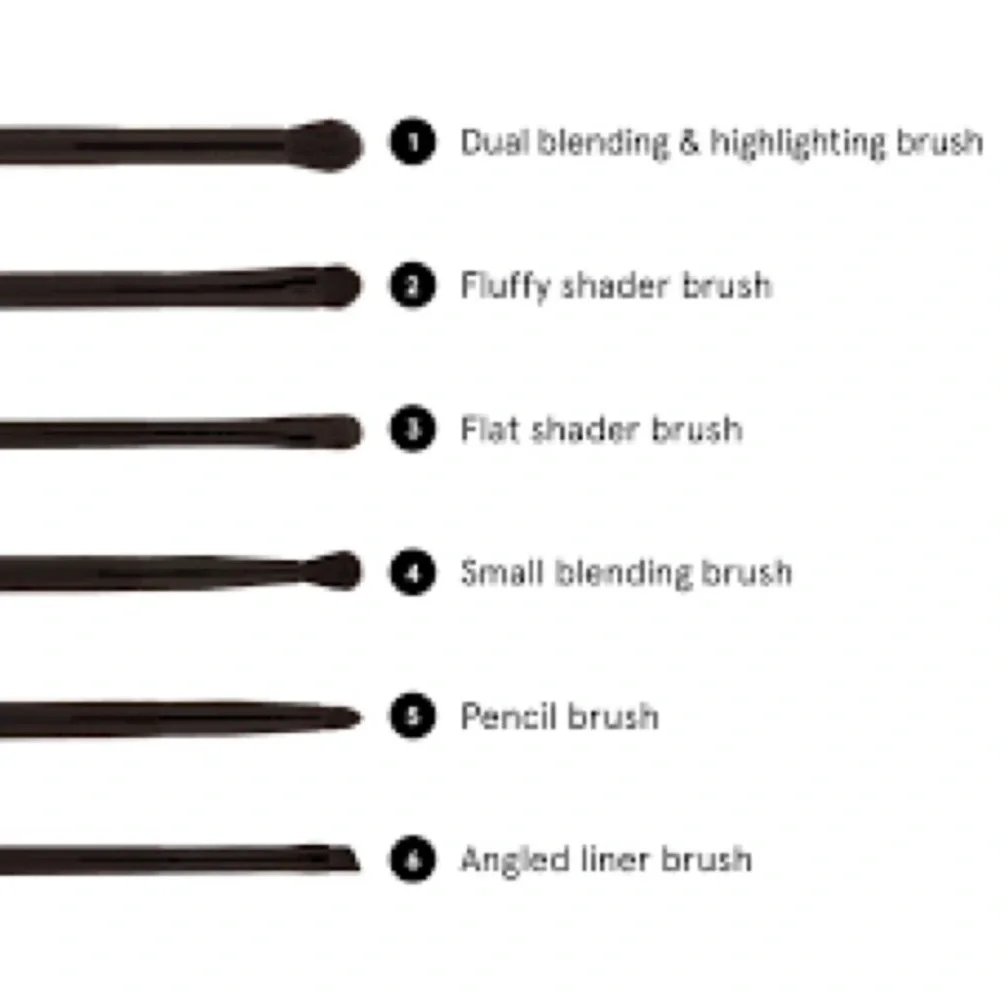 BH Cosmetics 6 Piece Makeup Eyeshadow Brush Set w/ Makeup Bag
